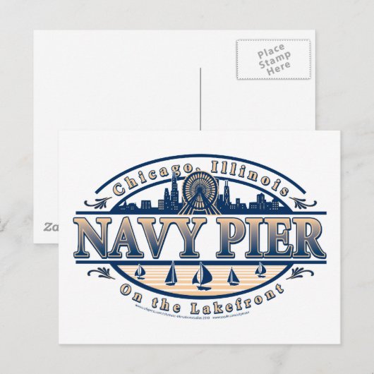 Navy Pier Chicago Briefkaart (Voorkant / Achterkant)