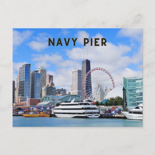 Navy Pier Chicago Briefkaart Travel Vacation (Voorkant)