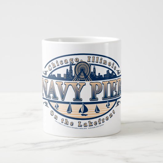 Navy Pier Chicago Grote Koffiekop (Voorkant)