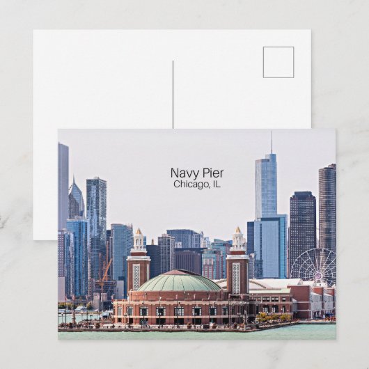 Navy Pier, Chicago, IL Briefkaart (Voorkant / Achterkant)