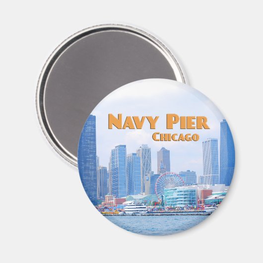 Navy Pier - Chicago Illinois Magneet (Voorkant / Achterkant)