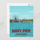 Navy Pier: Chicago Lakefront Fun Briefkaart (Voorkant / Achterkant)