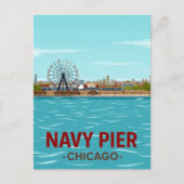 Navy Pier: Chicago Lakefront Fun Briefkaart (Voorkant)
