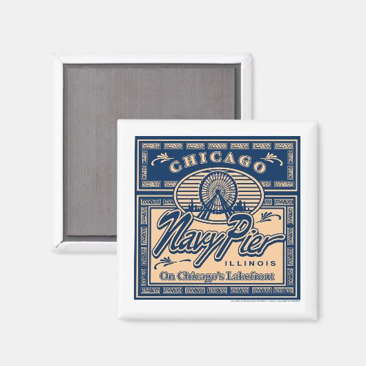 Navy Pier Chicago Magneet (Voorkant / Achterkant)