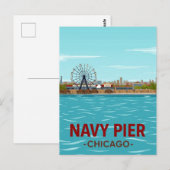 Navy Pier: Chicago Oeverpret Fun Briefkaart (Voorkant / Achterkant)