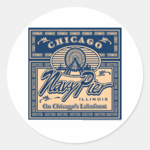 Navy Pier Chicago Ronde Sticker