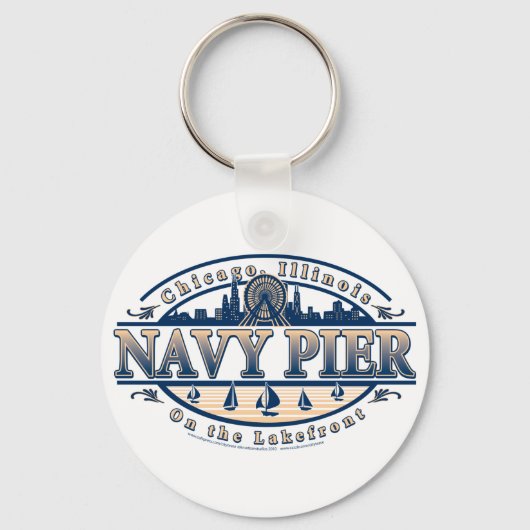 Navy Pier Chicago Sleutelhanger (Voorkant)