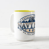 Navy Pier Chicago Tweekleurige Koffiemok (Voorkant links)