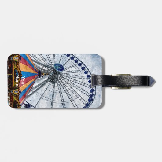 Navy Pier Ferris Wheel Bagagelabel (Achterkant horizontaal)