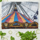 Navy Pier Ferris Wheel Theedoek (Gevouwen)