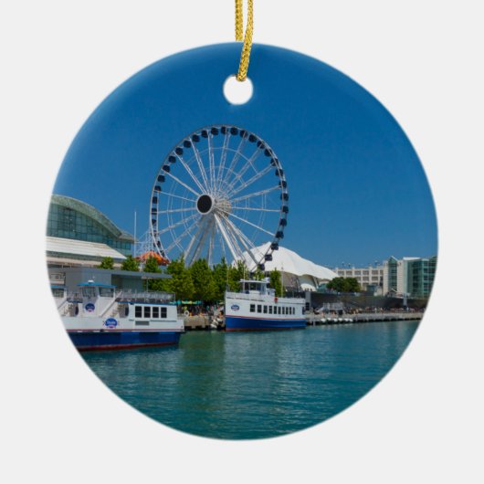 Navy Pier Keramisch Ornament (Voorkant)