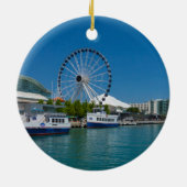 Navy Pier Keramisch Ornament (Achterkant)