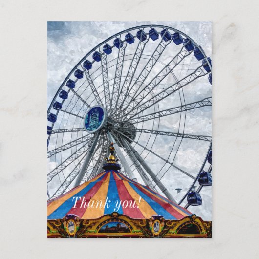 Navy Pier Reuzenrad Bedankt Briefkaart (Voorkant)