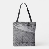 Navy Pier Stairs Grayscale Tote Bag (Achterkant)