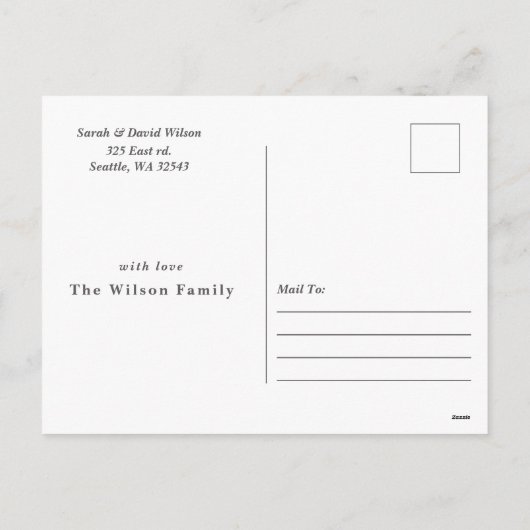 Navy Pine Berries Merry All Multiple Photo Feestdagenkaart (Achterkant)