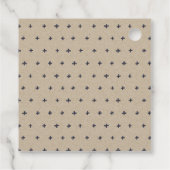 Navy Pine Bossen Mountain Kraft Sketch Wedch Bedankjes Labels (Achterkant)