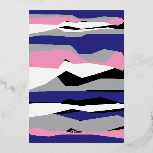 Navy Pink Bar Bat Mitzvah Invitation Gold Foil Folie Uitnodiging (Achterkant)