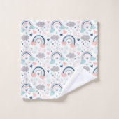 Navy Pink Bath Towels Rainbow Boho Kids Surprise Bad Handdoek (Wasdoekje)