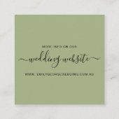 NAVY PINK CHRIST THORN BLOOM CACTI WEDDING WEBSITE VIERKANTE VISITEKAARTJE (Achterkant)