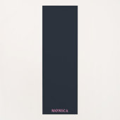 Navy pink custom yogamat (Voorkant)