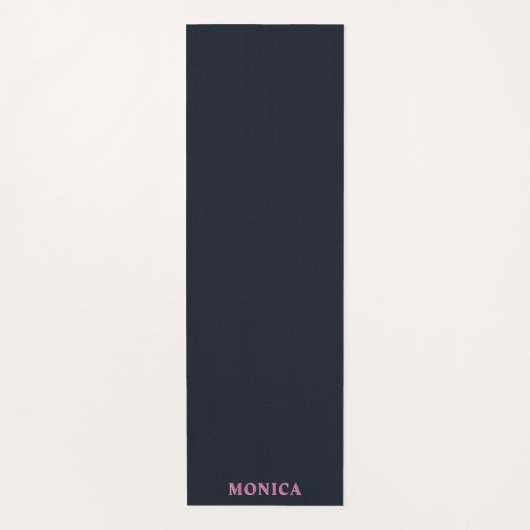 Navy pink custom yogamat (Voorkant)