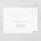 Navy Pink Floral Cacti Foliage Waterverf RSVP Briefkaart (Achterkant)