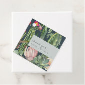 NAVY PINK FLORAL DESERT CACTI FOLIAGE DANK U BEDANKJES LABELS (In situ)