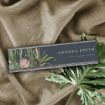 NAVY PINK FLORAL DESERT CACTI FOLIAGE WATERVERF BUREAU NAAMBORDJE<br><div class="desc">Als u nog meer aanpassingen nodig hebt,  kunt u mij op yellowfebstudio@gmail.com vrij klikken.</div>