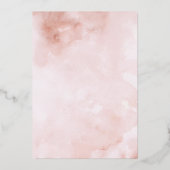 Navy Pink Floral Tiara Dress Elegant Quinceanera Folie Uitnodiging (Achterkant)