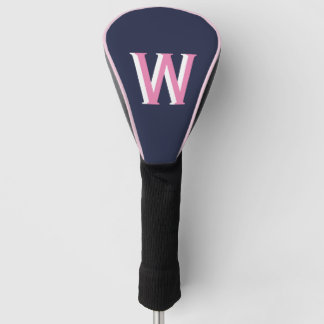 Navy Pink Monogram Golfheadcover