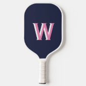 Navy Pink Monogram Pickleball Paddle (Achterkant)