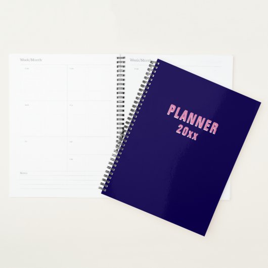 Navy pink planner (Display)