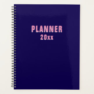 Navy pink planner