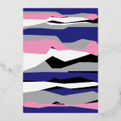 Navy Pink Sweet Sixteen 16 Uitnodiging Roos Gold (Achterkant)