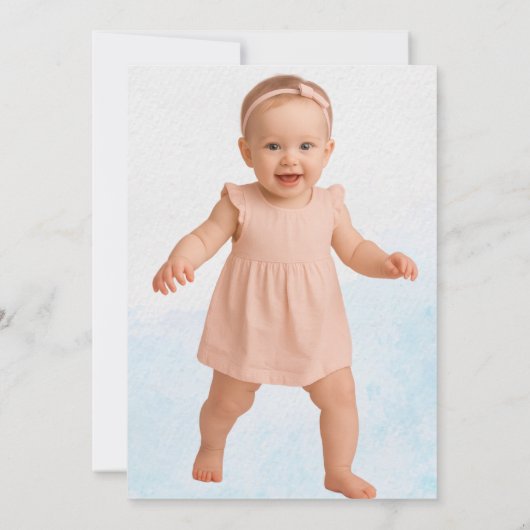 Navy Pink Tropical Wild Forest Flower Verjaardag Kaart (Achterkant)