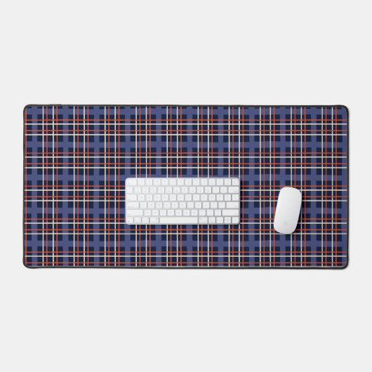 Navy plaid bureau mat voor mannen gaming codering (Keyboard & Muis)