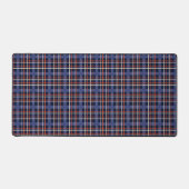Navy plaid bureau mat voor mannen gaming codering (Voorkant)