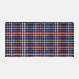Navy plaid bureau mat voor mannen gaming codering