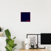 Navy plaid upsherin party placemat poster (Thuiskantoor)