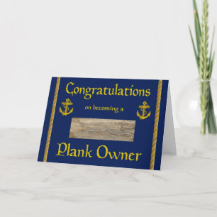 Navy Plank - eigenaar gefeliciteerd Kaart