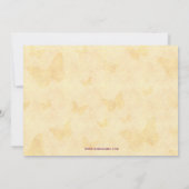 Navy Plum Butterflies Rustic brida dounodigt uit Kaart (Achterkant)