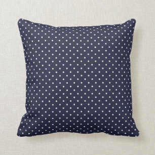 Navy Polka Dot Kussen