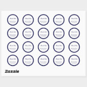Navy Polka Dot Sticker (Vel)