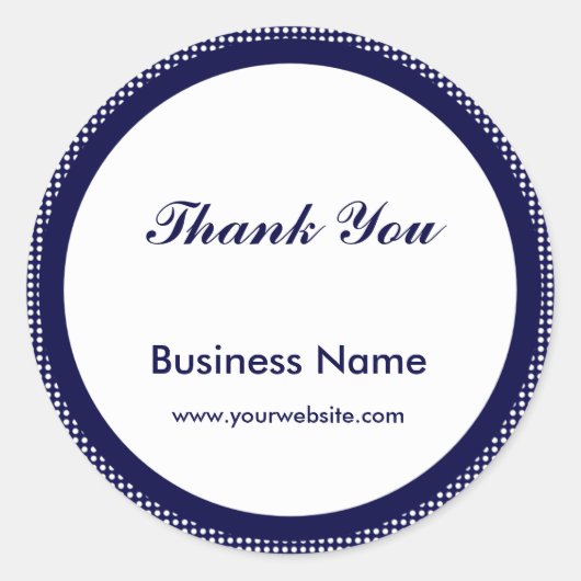 Navy Polka Dot Sticker (Voorkant)