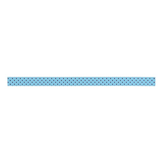 Navy Polka Dots on Light Blue Grosgrain Ribbon Grosgrain Lint (Voorkant)