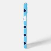 Navy Polka Dots op Bright Blue Case-Mate iPhone Case (Achterkant / Rechts)