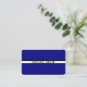 Navy Professional White Black Elegant Modern Visitekaartje (Staand voorkant)
