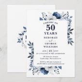 Navy proost op 50 jaar bruiloft Jubileum Kaart (Voorkant / Achterkant)