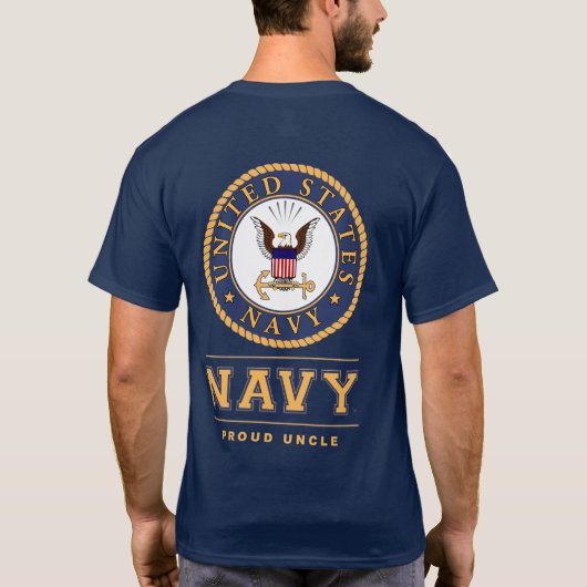 Navy - Proud oom T-shirt (Achterkant)
