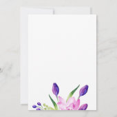 Navy pruim stijlvolle elegante bloemen Thanksgivin Kaart (Achterkant)